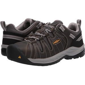 KEEN Utility Men's Flint 2 Low Height Leather Steel Toe Work Shoes Size …